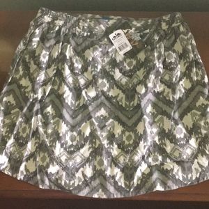 KAVU South Beach Skirt Grey Ikat - Large NWT